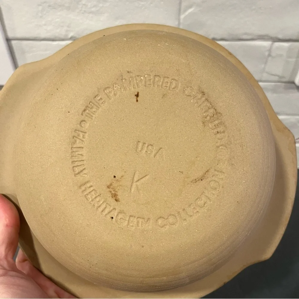 The Pampered Chef mini baking bowl stoneware vintage